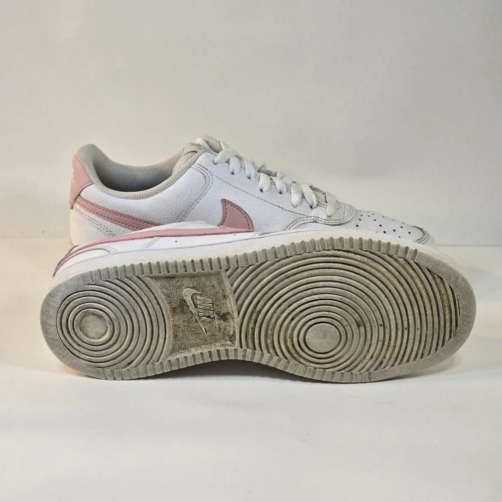 Nike White and Pink Low-Top Athletic Shoes